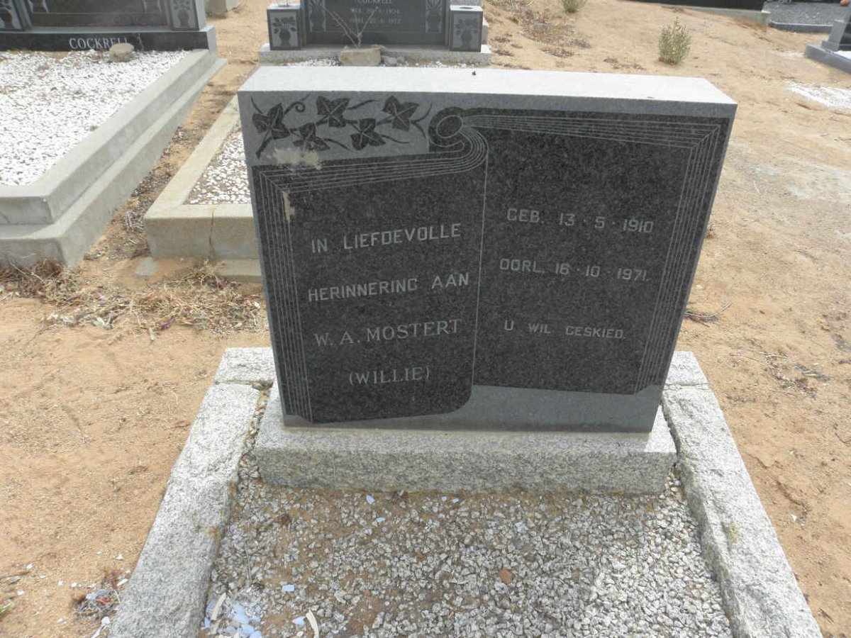 MOSTERT W.A. 1910-1971