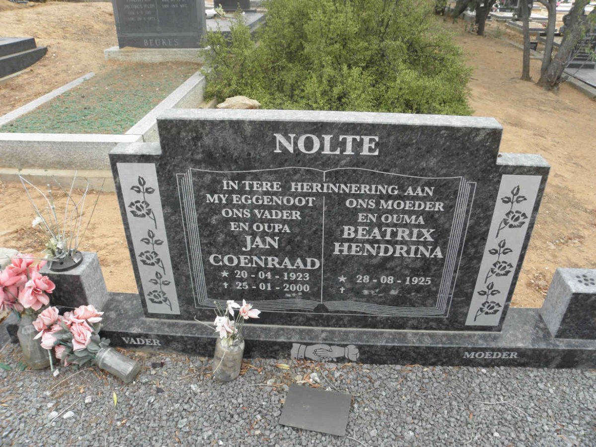 NOLTE Jan Coenraad 1923-2000 &amp; Beatrix Hendrina 1925- :: NOLTE Jan Coenraad 1946-2001