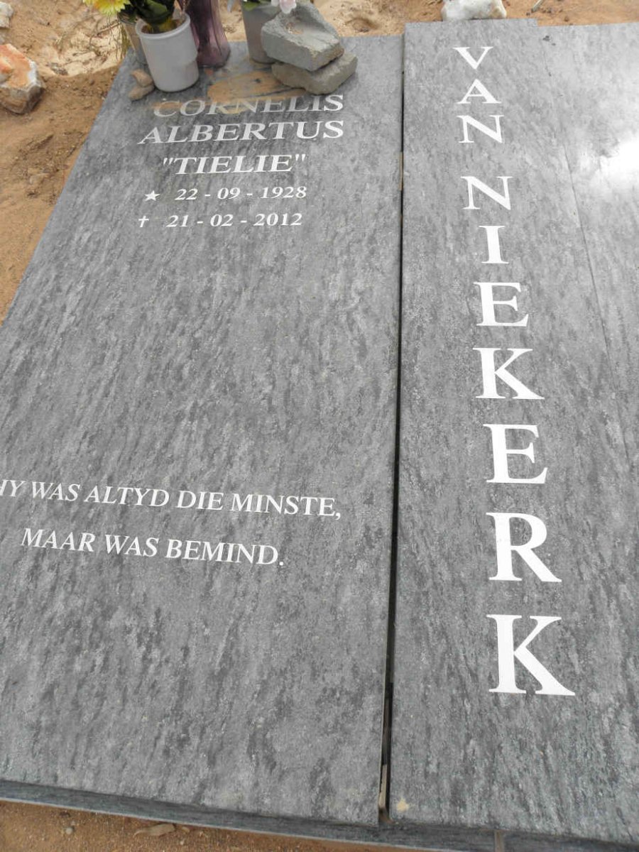 NIEKERK Cornelis Albertus, van 1928-2012