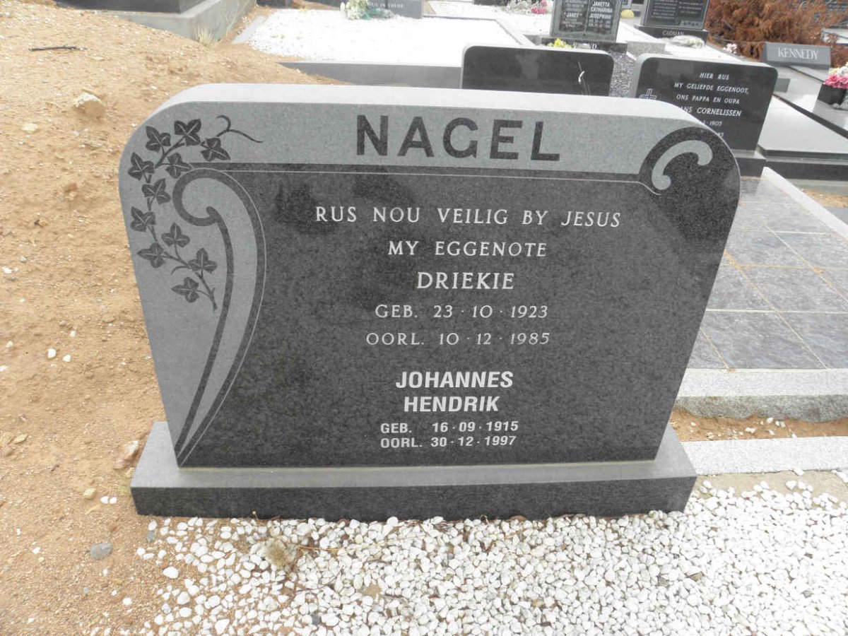 NAGEL Johannes Hendrik 1915-1997 &amp; Driekie 1923-1985