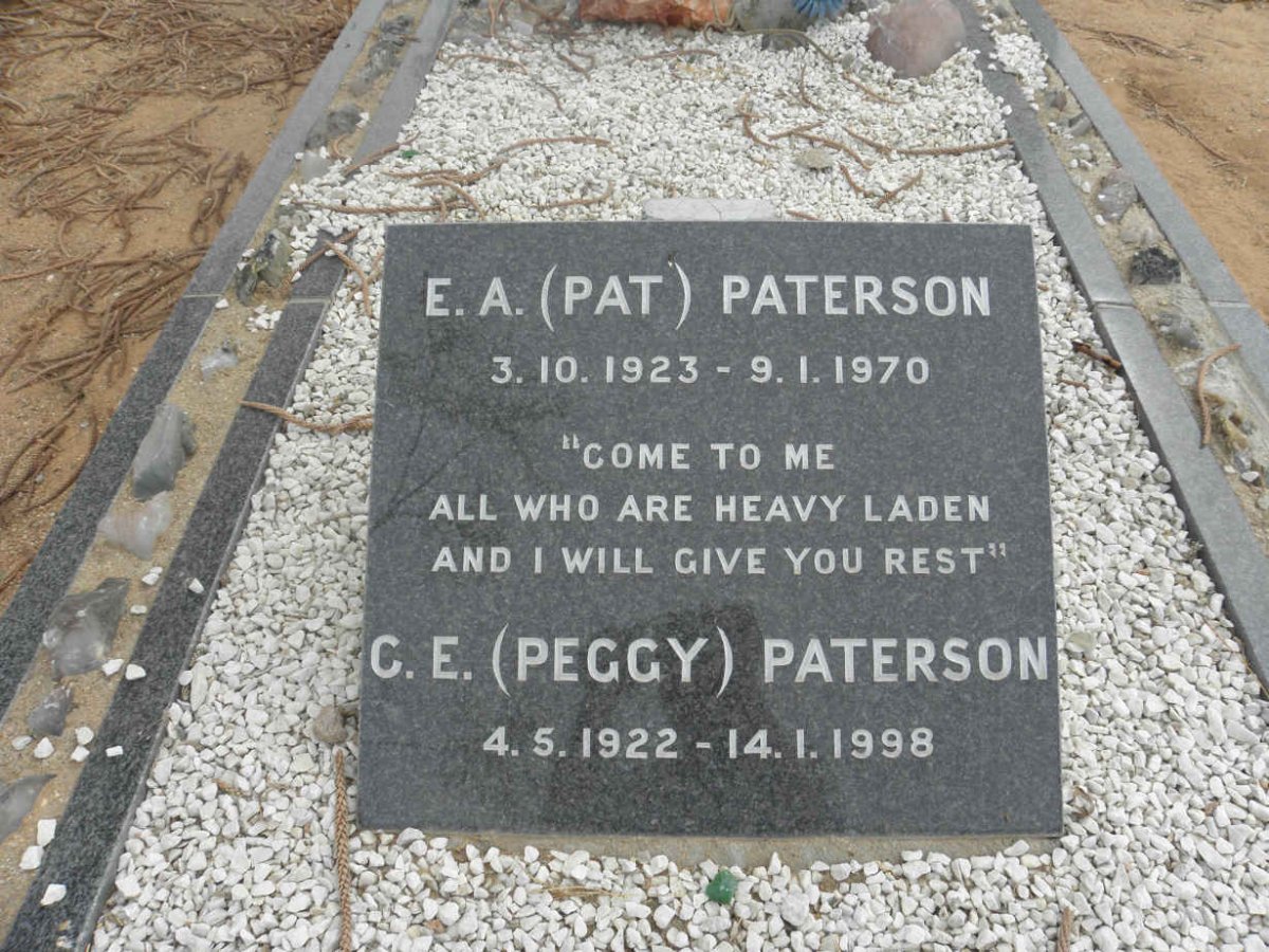 PATERSON E.A. 1923-1970 &amp; C.E. 1922-1998