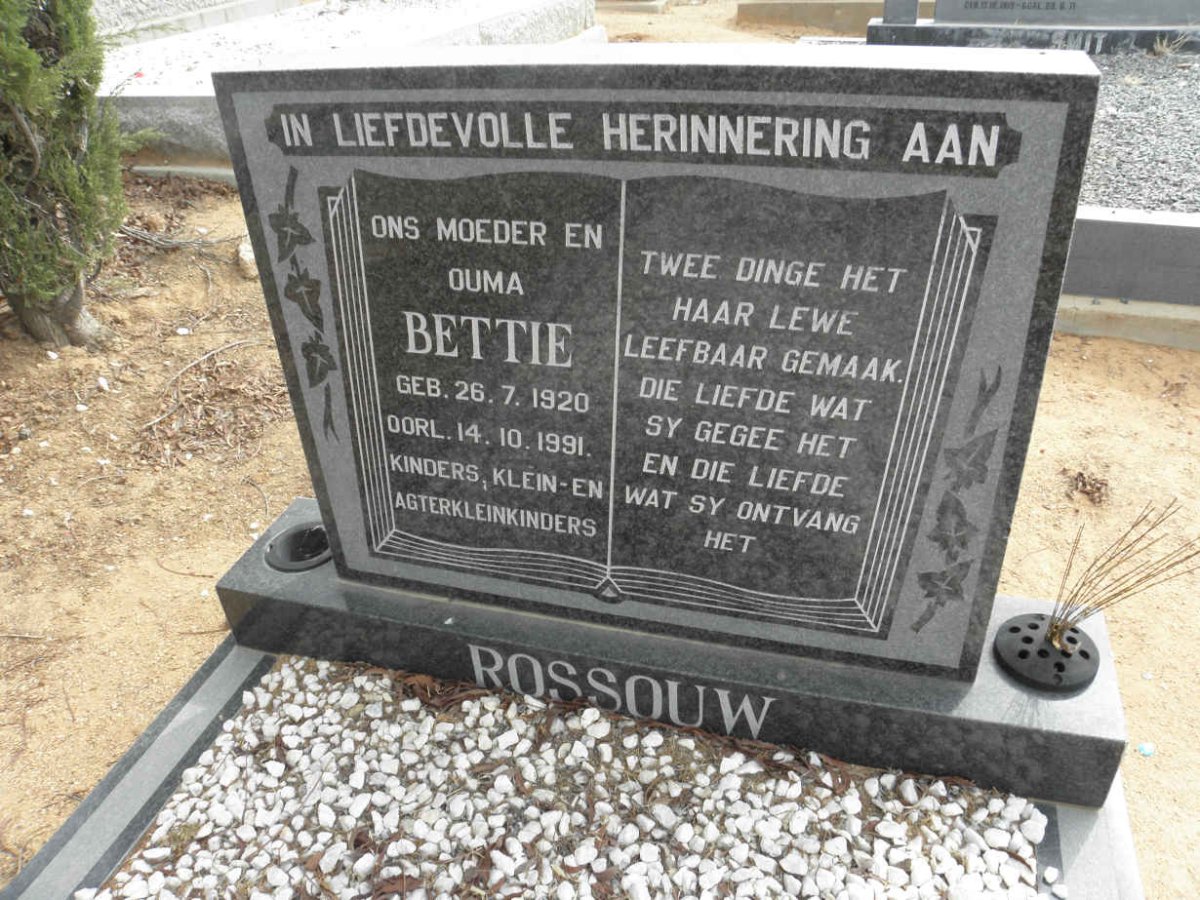 ROSSOUW Bettie 1920-1991
