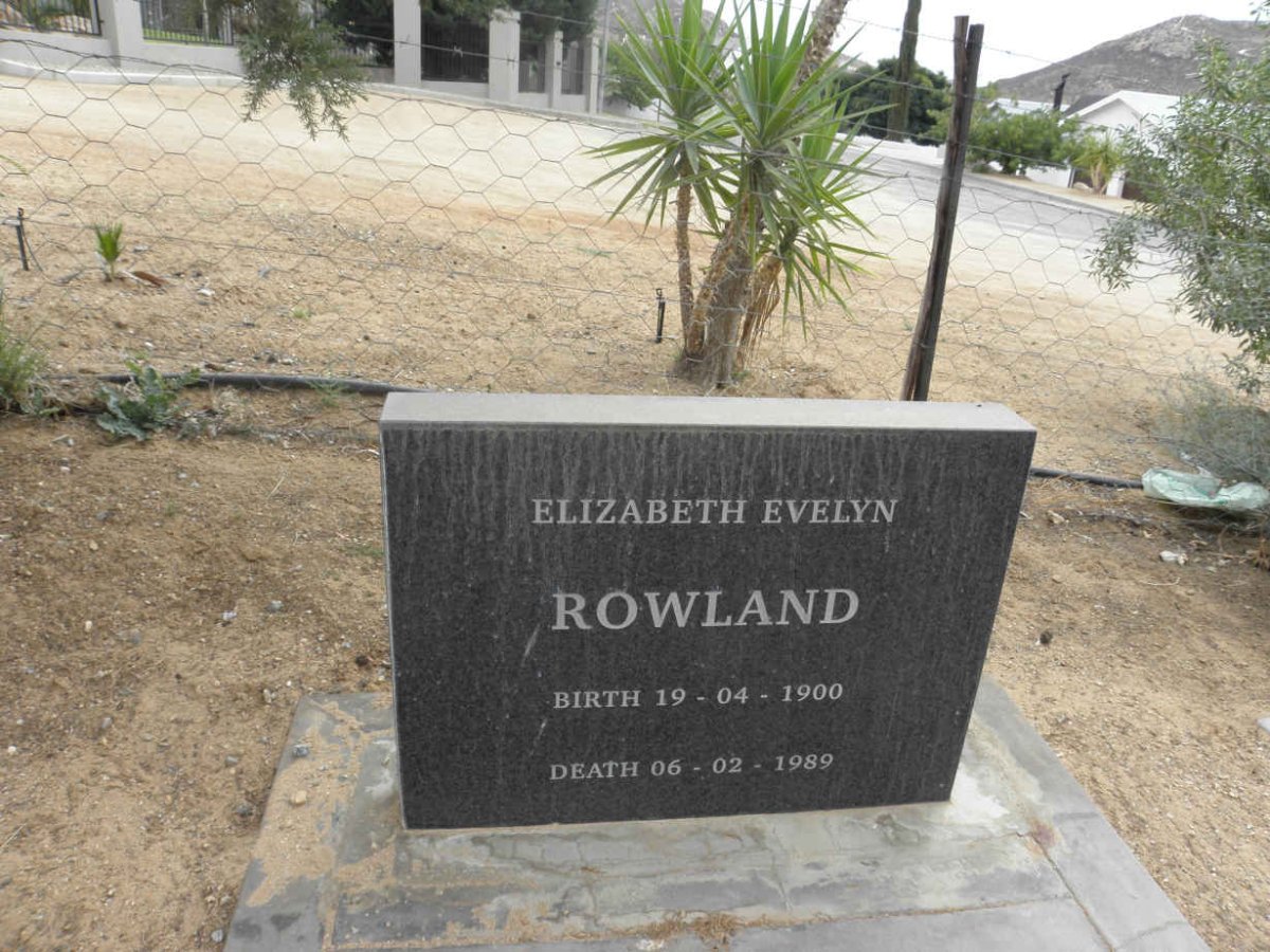 ROWLAND Elizabeth Evelyn 1900-1989
