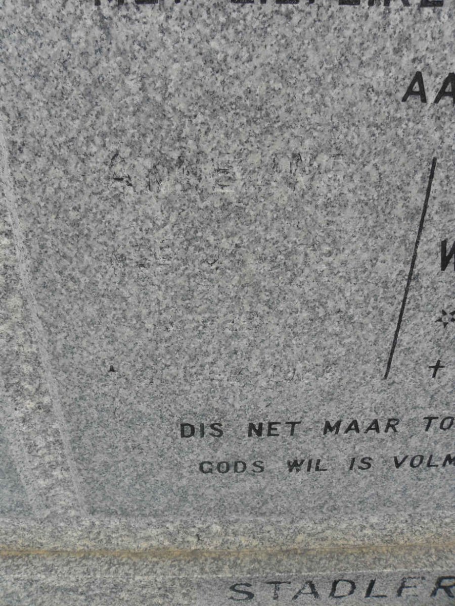 STADLER Johannes Wynand Louw 1898-1980 &amp; Anneline JOOSTE 18??-1986