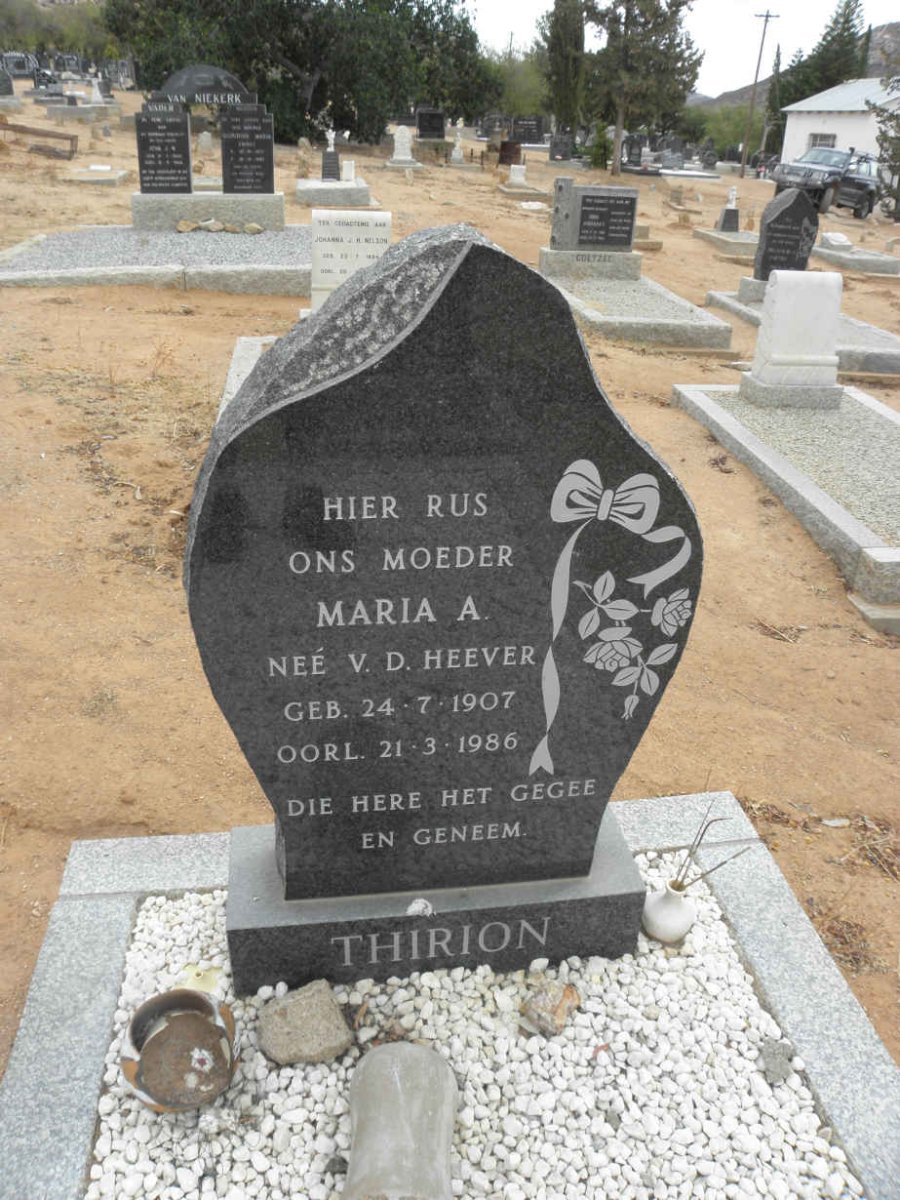 THIRION Maria A. nee V.D. HEEVER 1907-1986