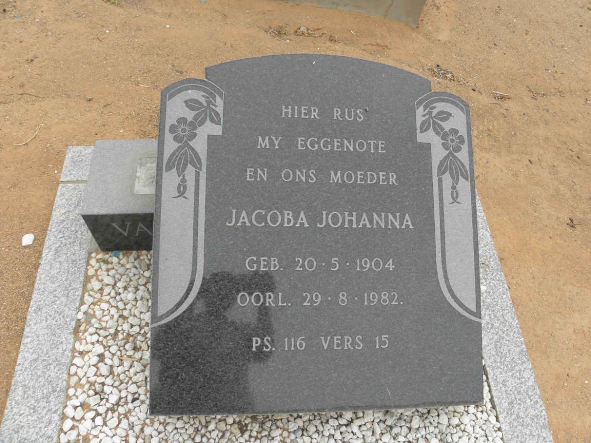 WESTHUIZEN Jacoba Johanna, van der 1904-1982