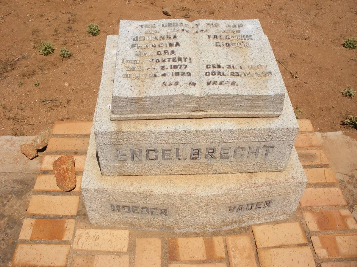 ENGELBRECHT Frederik Gideon 1877-1938 &amp; Johanna Francina Jacoba MOSTERT 1877-1929