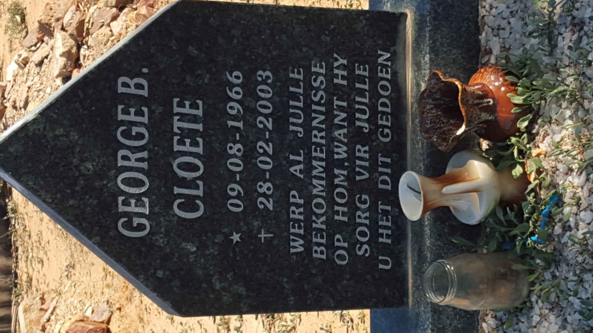 CLOETE George B. 1966-2003