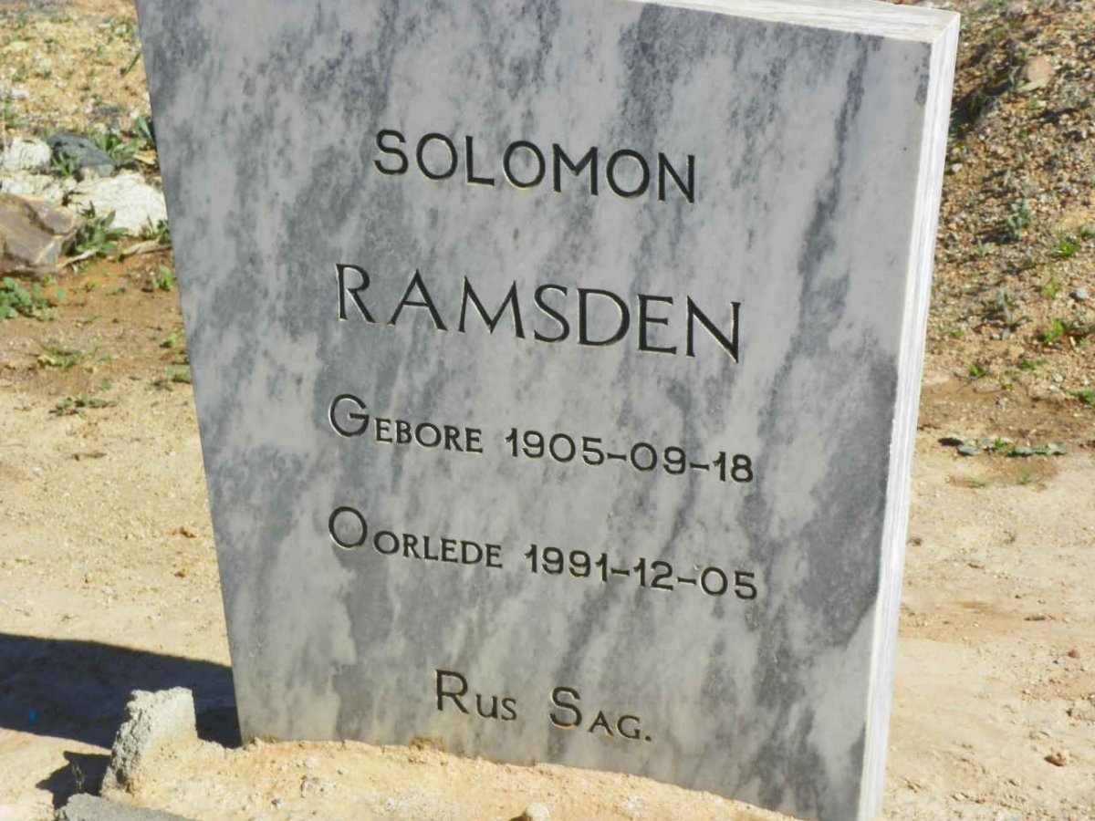 RAMSDEN Solomon 1905-1991
