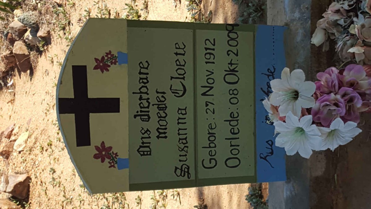 CLOETE Susanna 1912-2009