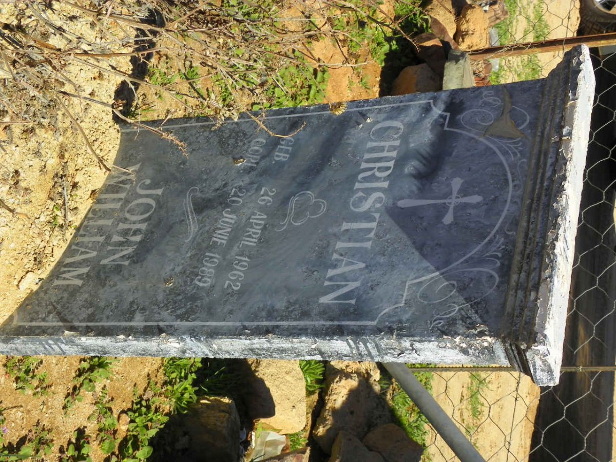CHRISTIAN John William 1962-1989