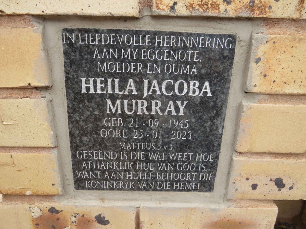 MURRAY Heila Jacoba 1945-2023