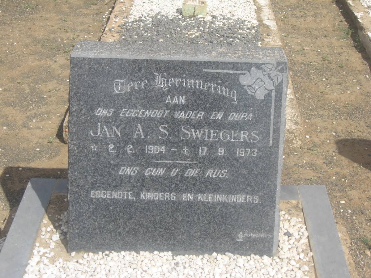 SWIEGERS Jan A.S. 1904-1973