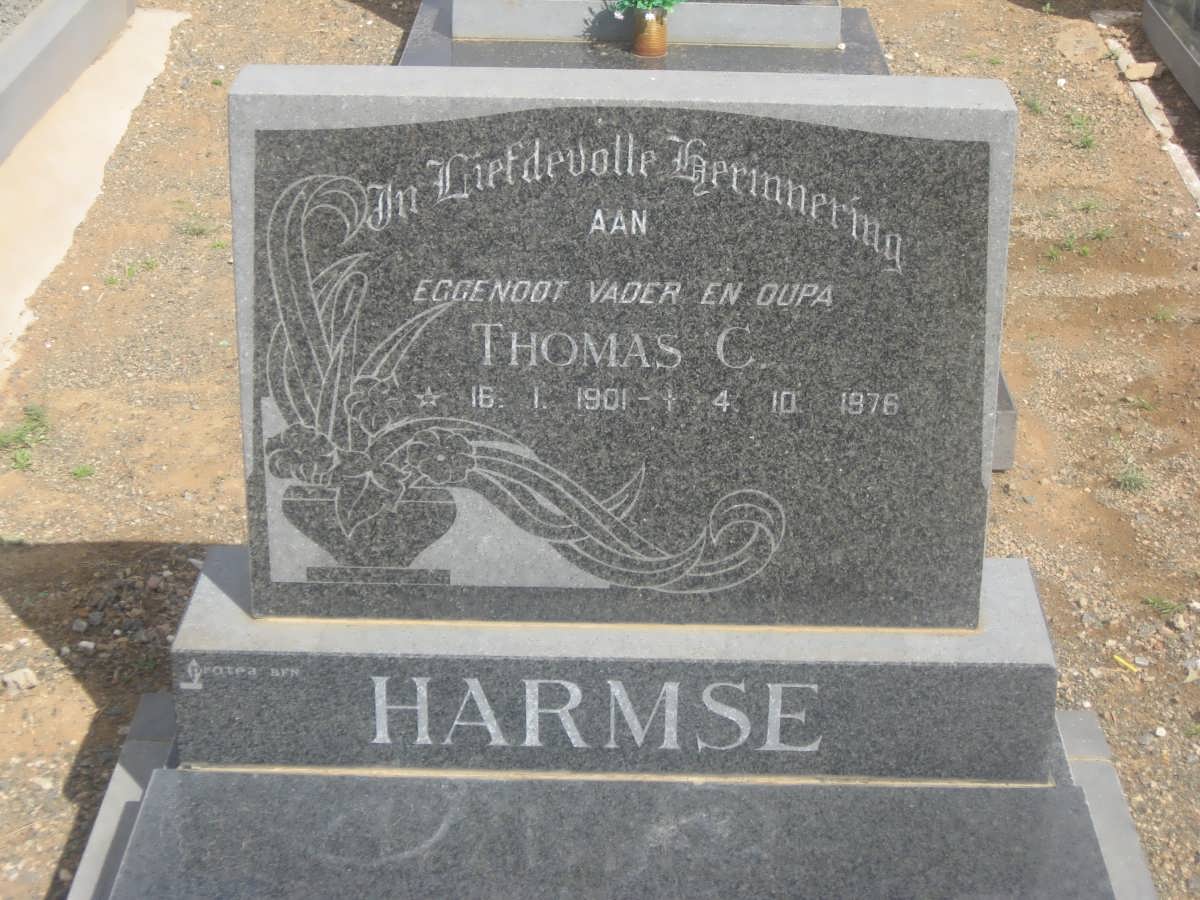 HARMSE Thomas C. 1901-1976 &amp; Roelfina Stefina de VOS 1907-1993