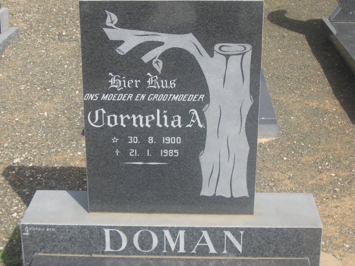 DOMAN Jurgens 1892-1979 &amp; Cornelia A. 1900-1985