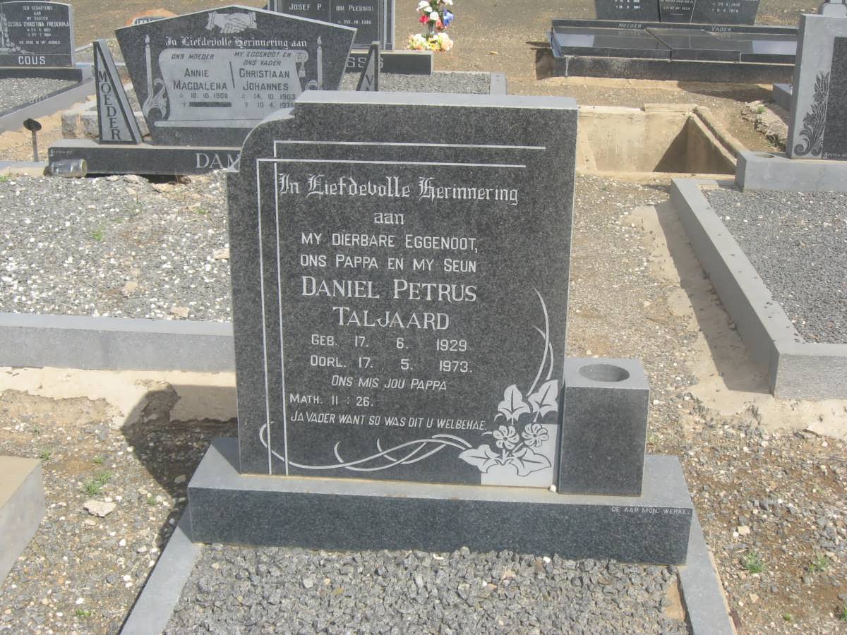 TALJAARD Daniel Petrus 1929-1973