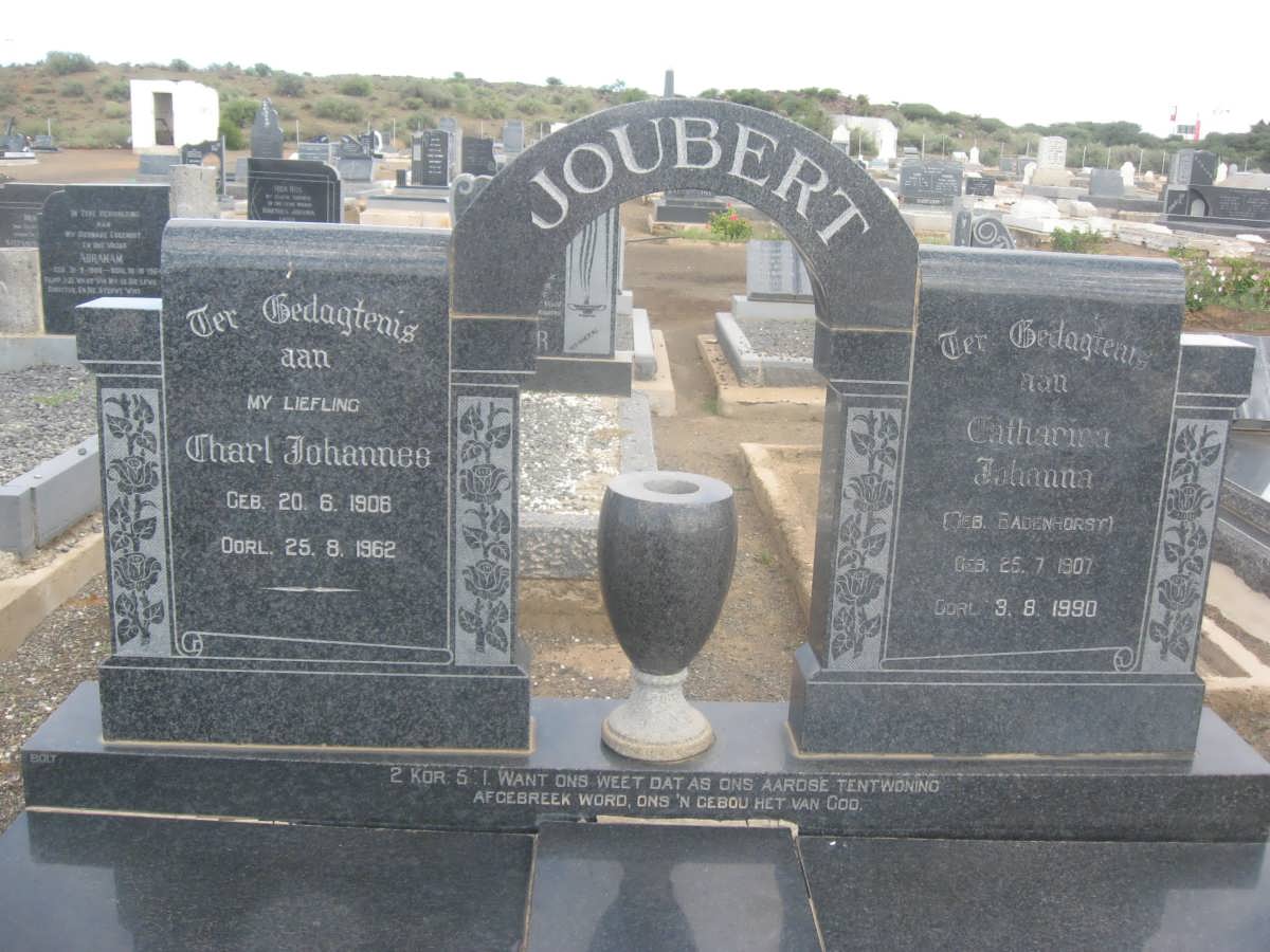 JOUBERT Charl Johannes 1906-1962 &amp; Catharina Johanna BADENHORST 1907-1990