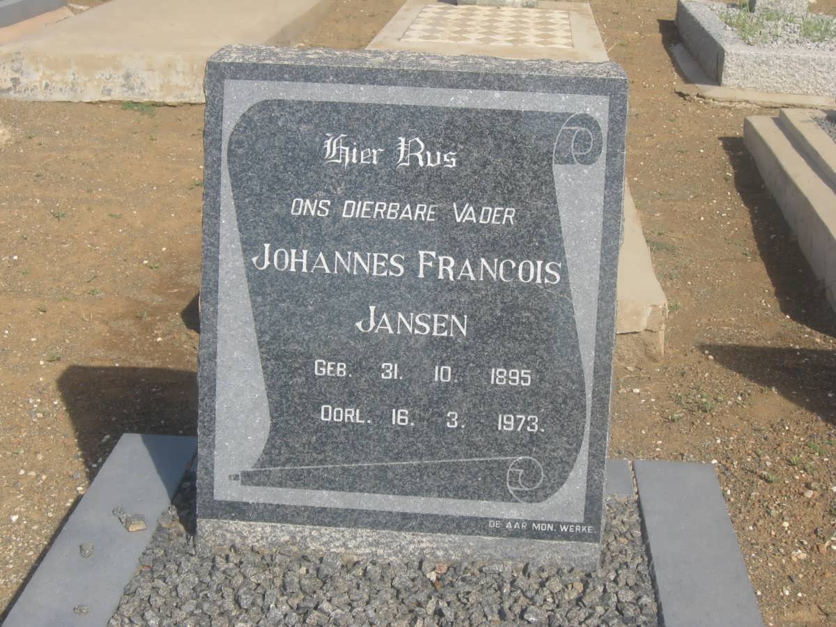 JANSEN Johannes Francois 1895-1973