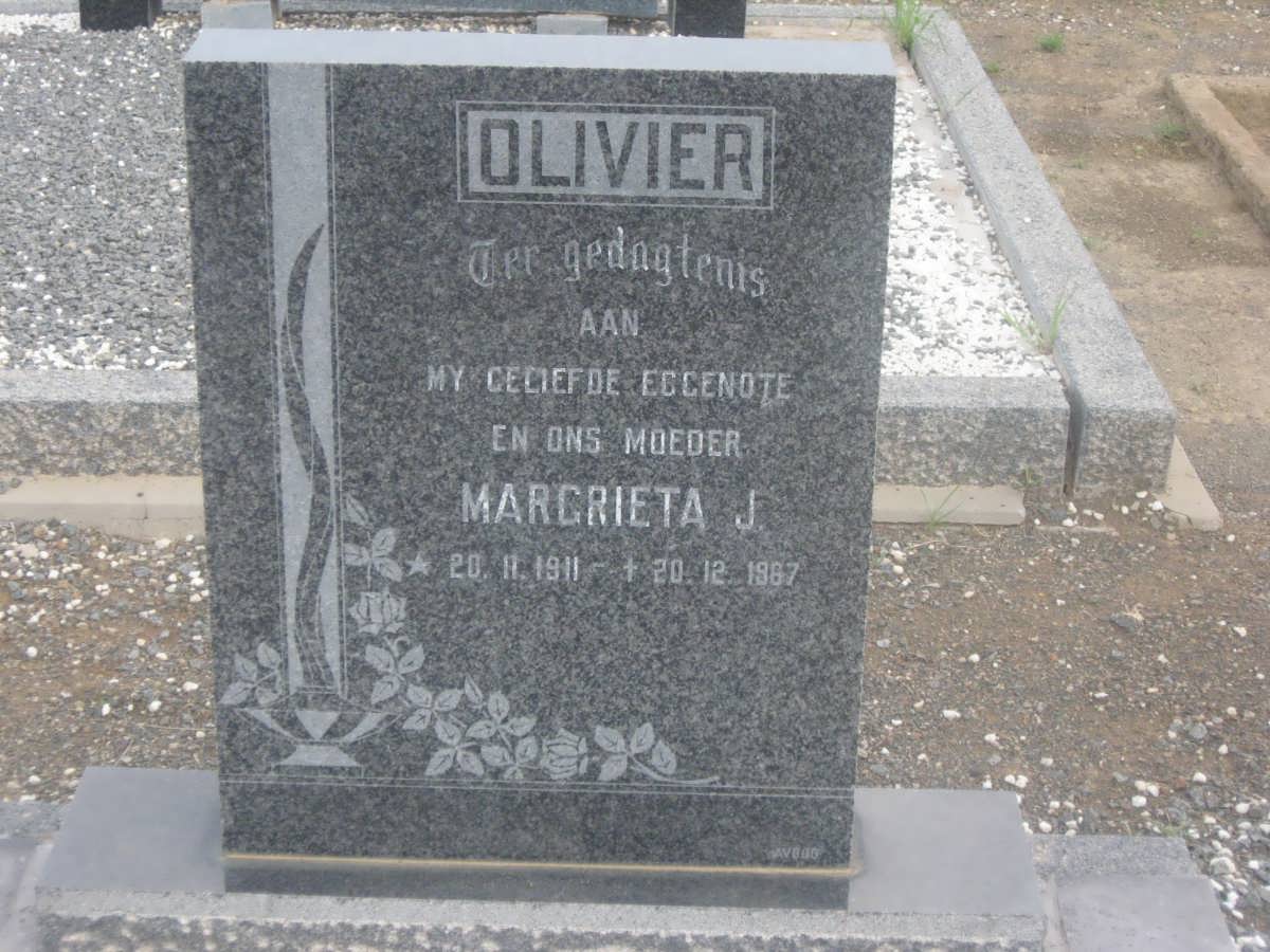 OLIVIER Ockert J.S. 1906-1979 &amp; Margrieta J. 1911-1987