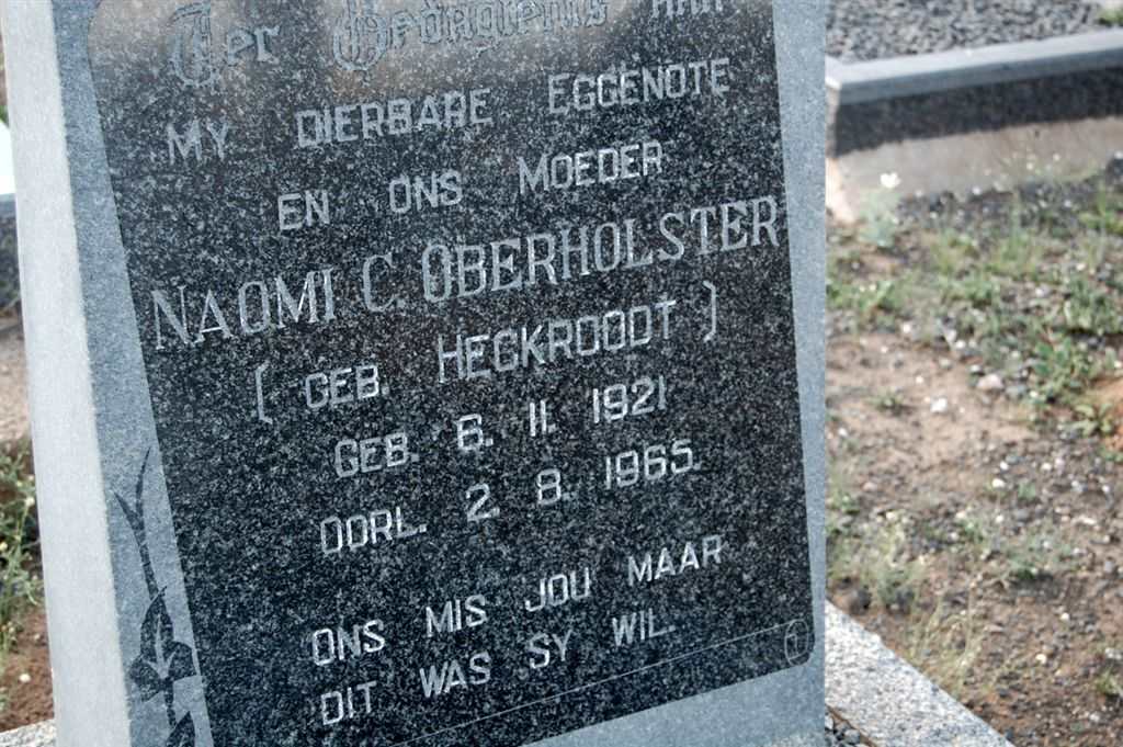 OBERHOLSTER Naomi C. née HECKROODT 1921-1965