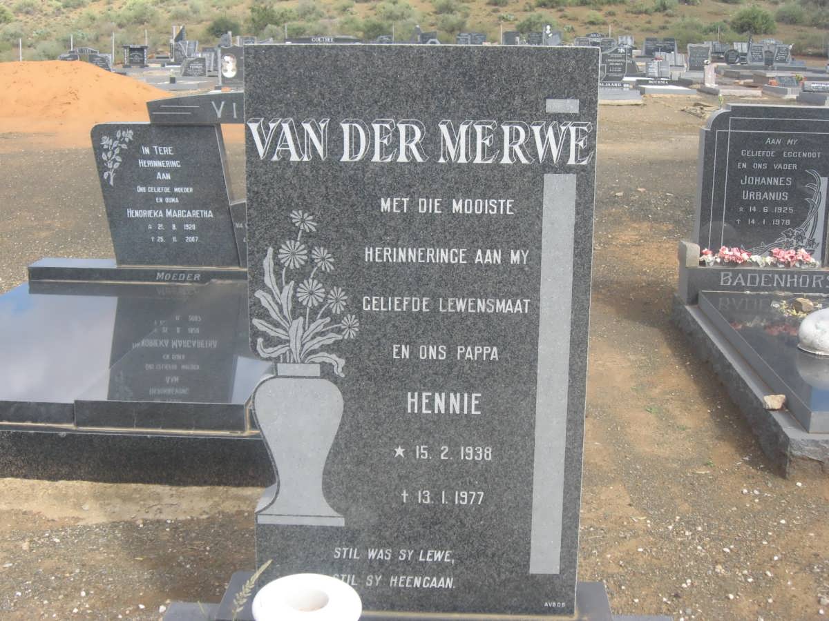 MERWE Hennie, van der 1938-1977