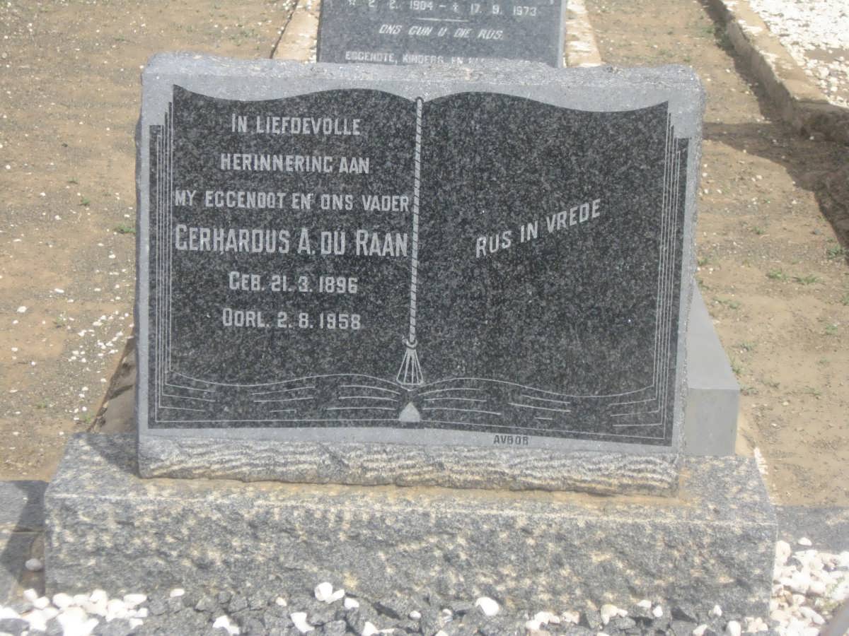 RAAN Gerhardus A., du 1896-1958 &amp; Maria S. EKKERD 1901-1960