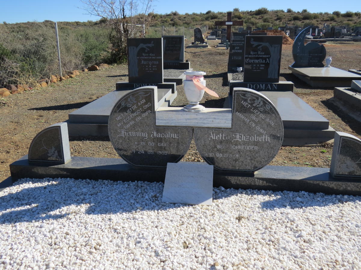 WYK Henning Jacobus, van 1913-1989 &amp; Aletta Elizabeth SCHREUDER 1918-