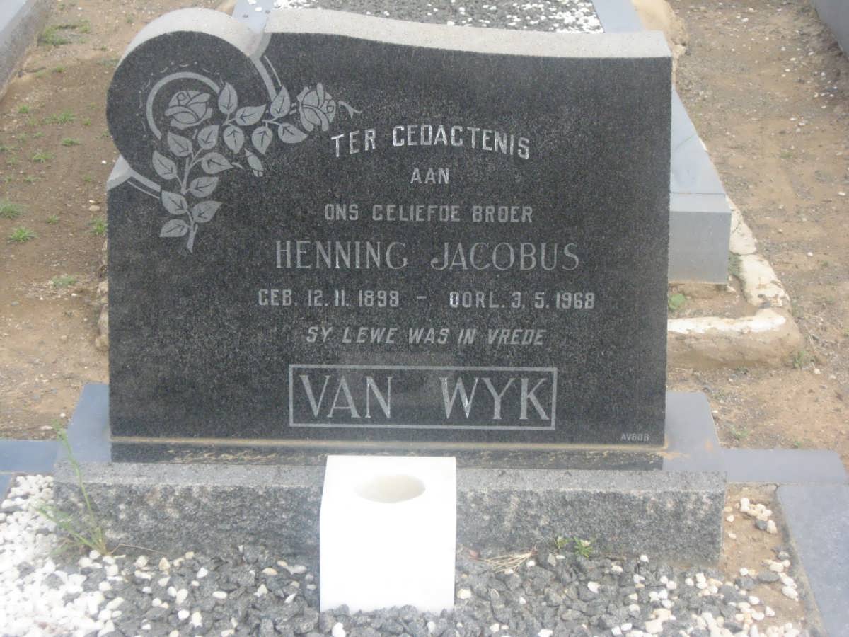 WYK Henning Jacobus, van 1898-1968