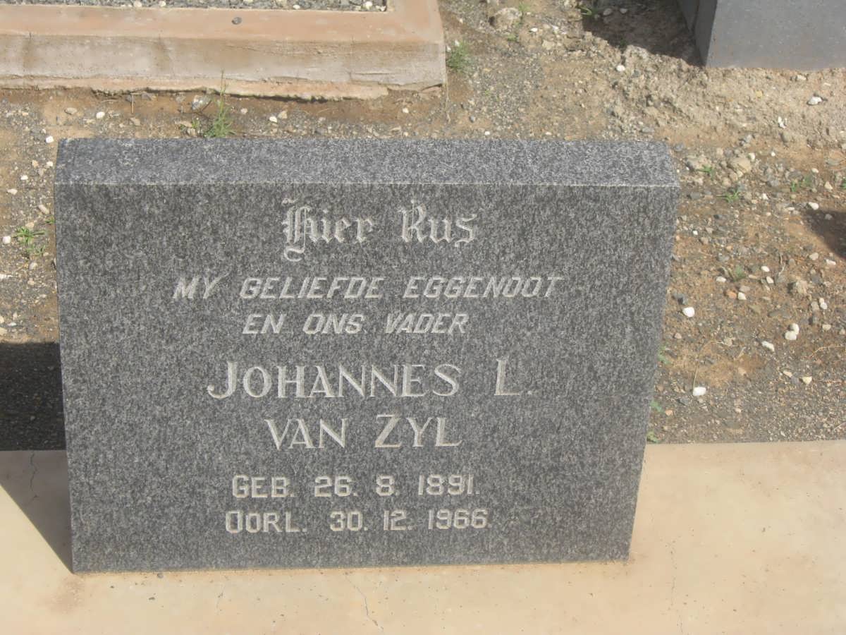 ZYL Johannes L., van 1891-1966