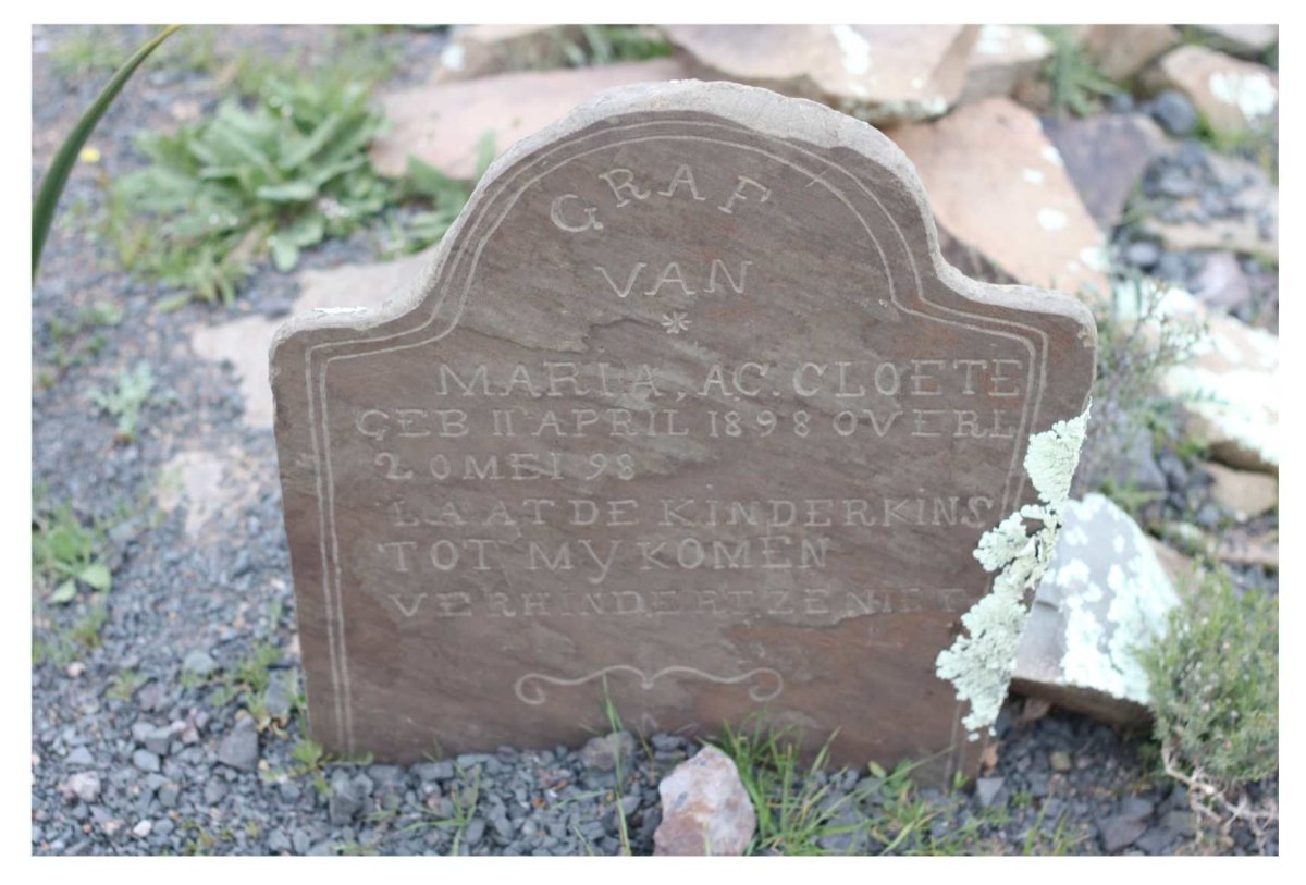 CLOETE Maria A.C. 1898-1898