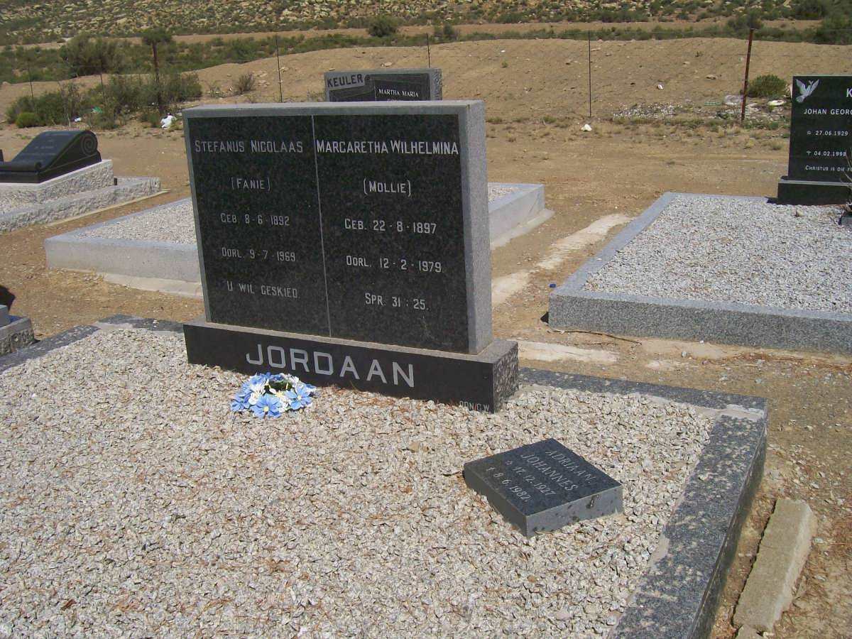 JORDAAN Stefanus Nicolaas 1892-1969 &amp; Margaretha Wilhelmina 1897-1979 :: JORDAAN Adriaan Johannes 1927-1982