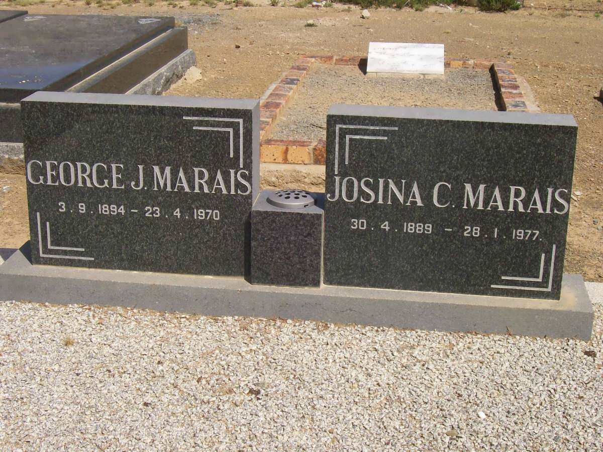 MARAIS George J. 1894-1970 &amp; Josina C. 1889-1977