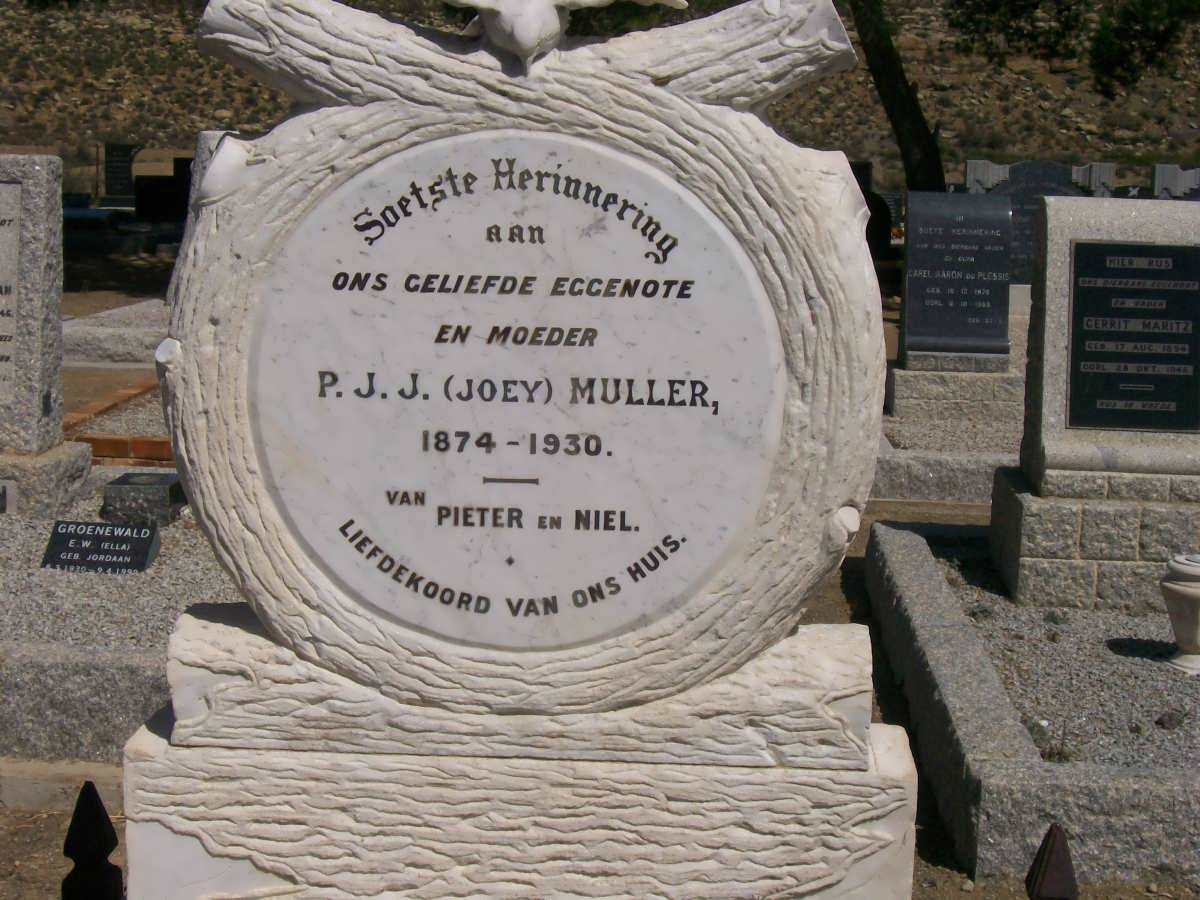 MULLER P.J.J. 1874-1930