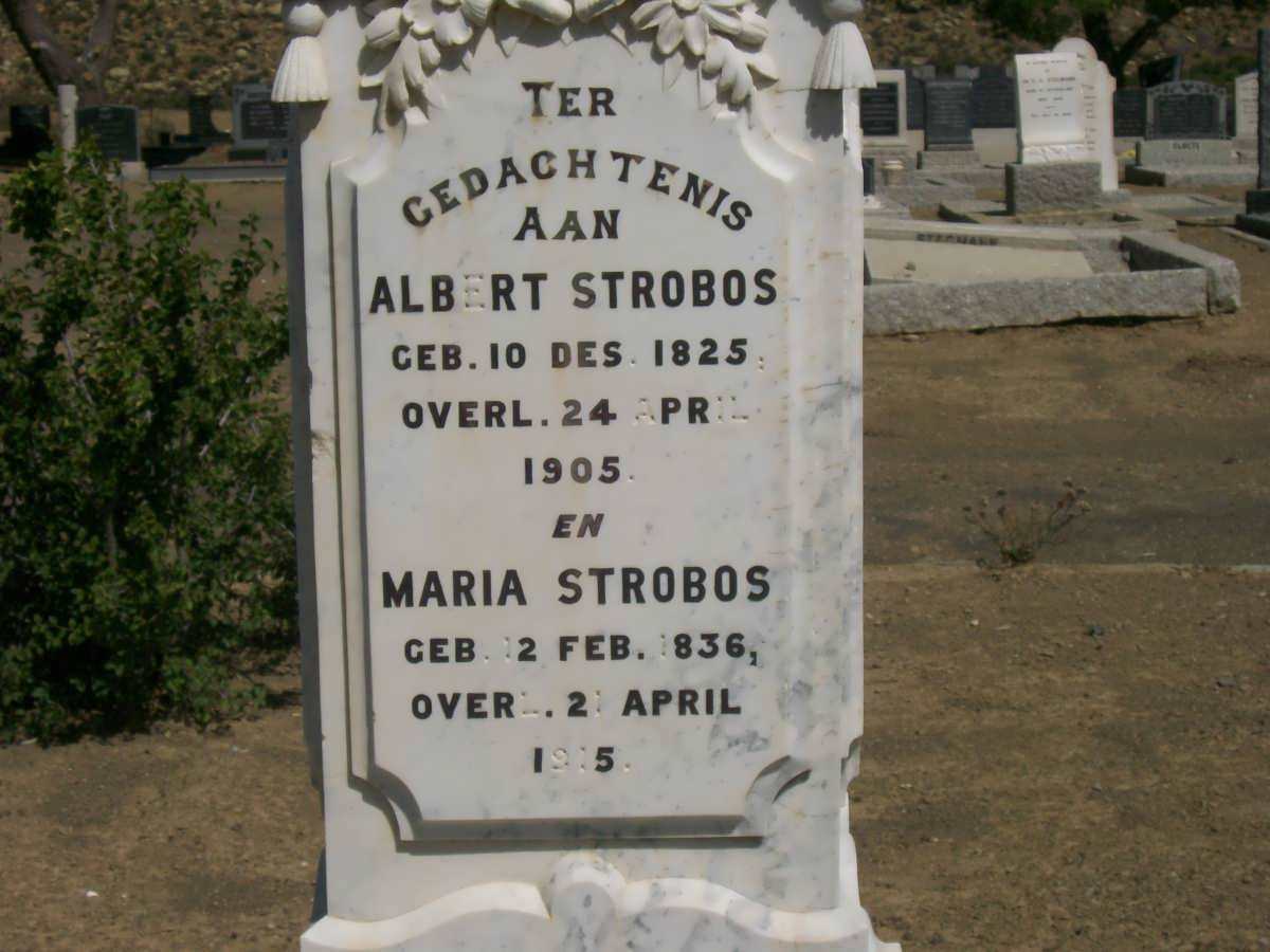STROBOS Albert 1825-1905 &amp; Maria 1836-1915