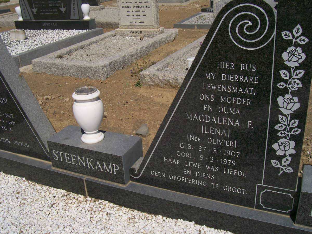 STEENKAMP Magdalena F. nee OLIVIER 1907-1979