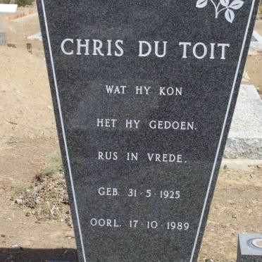 TOIT Chris, du 1925-1989