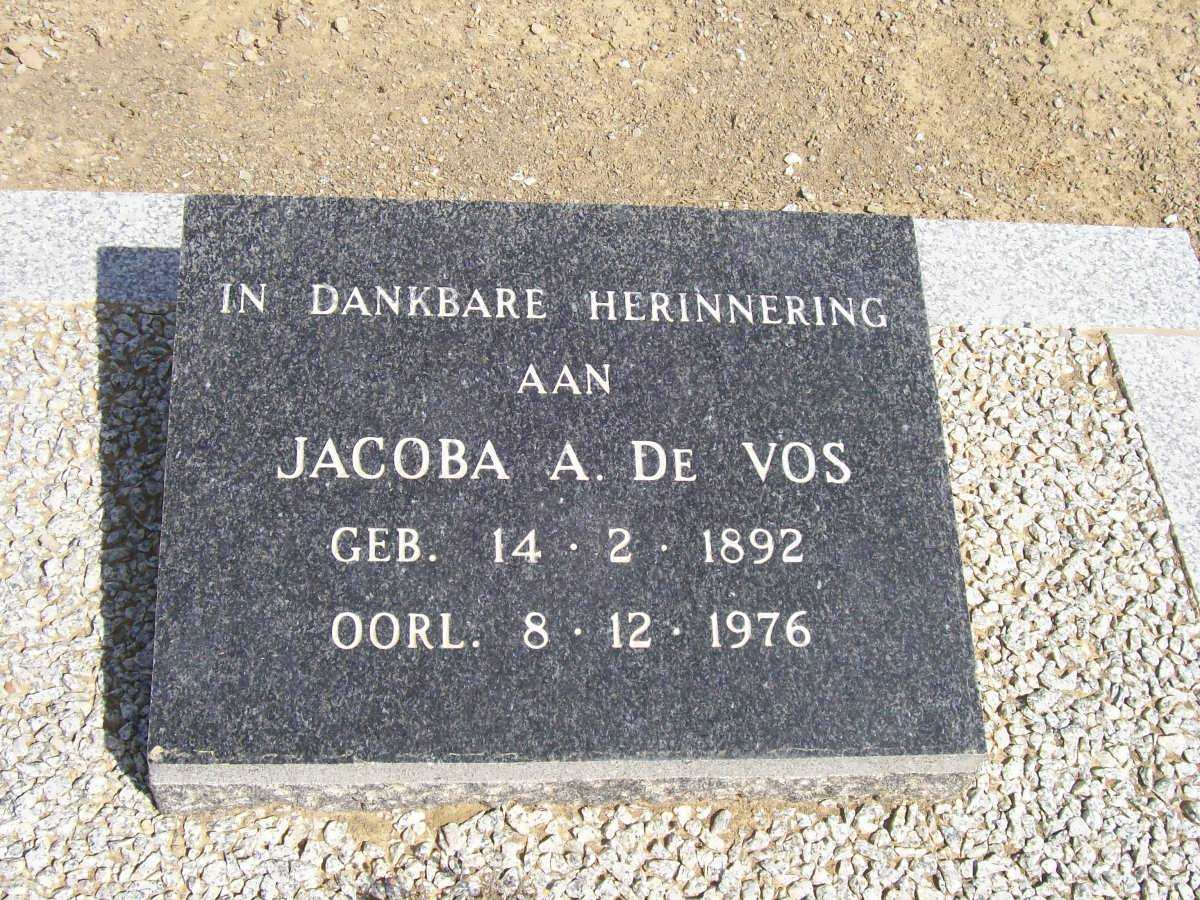 VOS Jacoba A., de 1892-1976