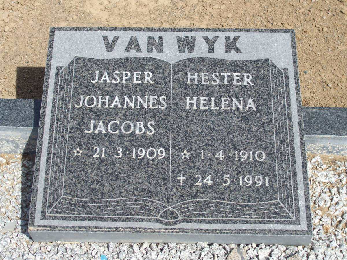 WYK Jasper Johannes Jacobs, van 1909- &amp; Hester Helena 1910-1991