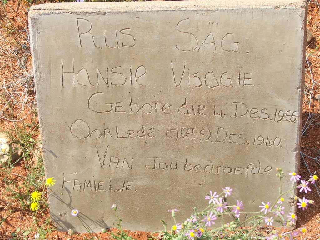 VISAGIE Hansie 1955-1960