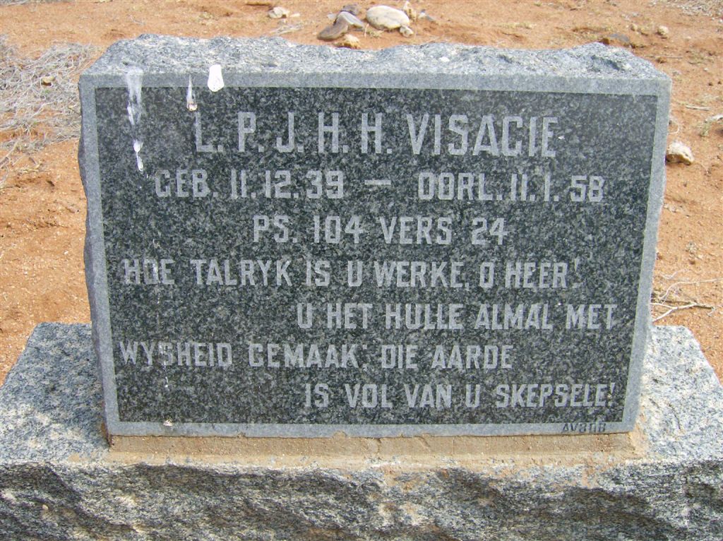 VISAGIE L.P.J.H.H. 1939-1958