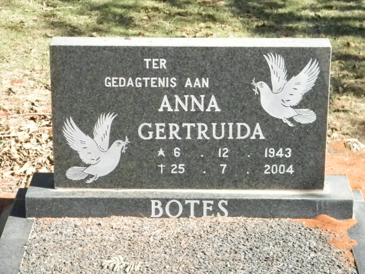 BOTES Anna Gertruida 1943-2004