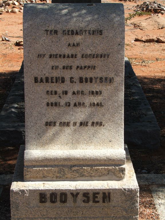 BOOYSEN Barend C. 1887-1941