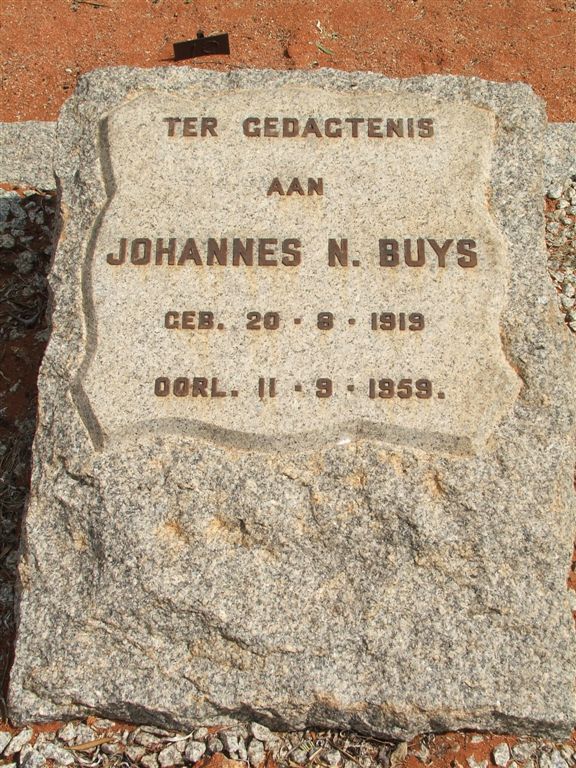 BUYS Johannes N. 1919-1959