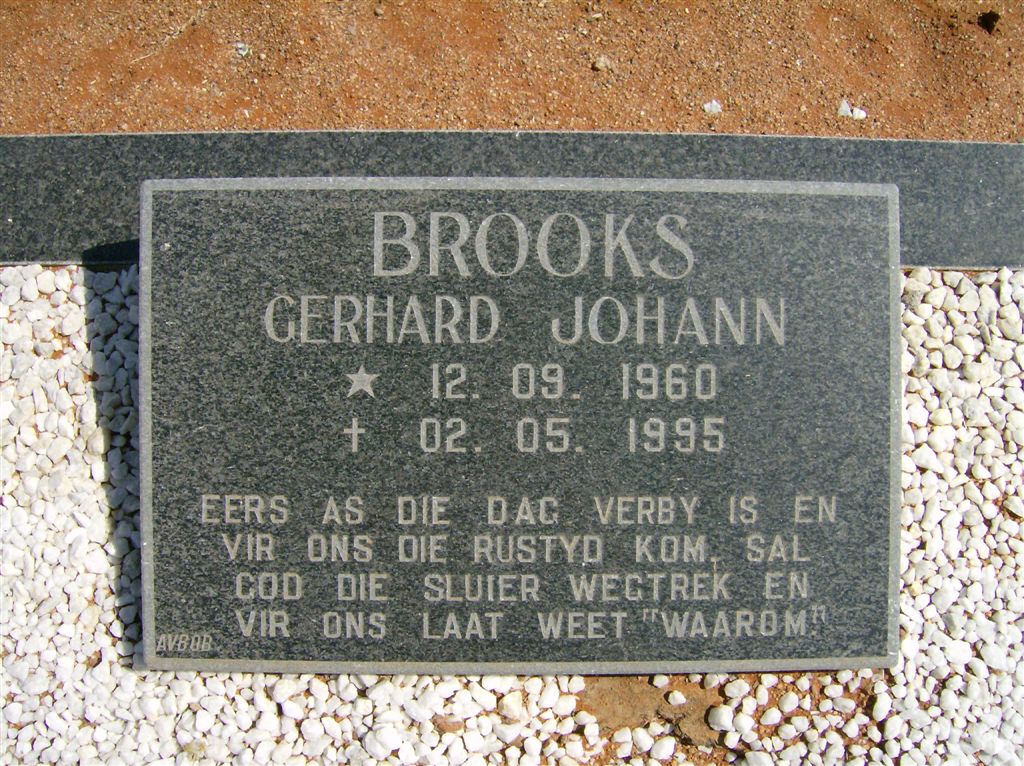 BROOKS Gerhard Johann 1960-1995