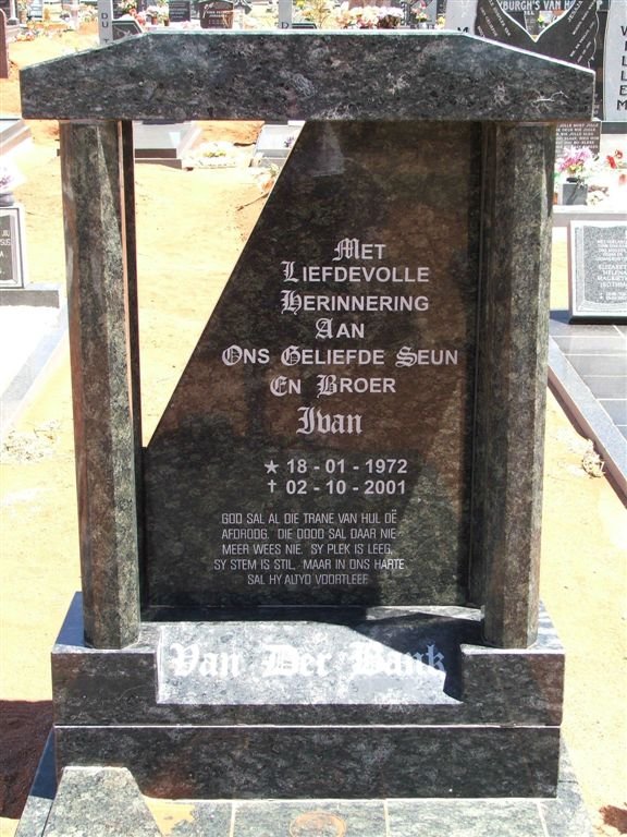 BANK Ivan, van der 1972-2001