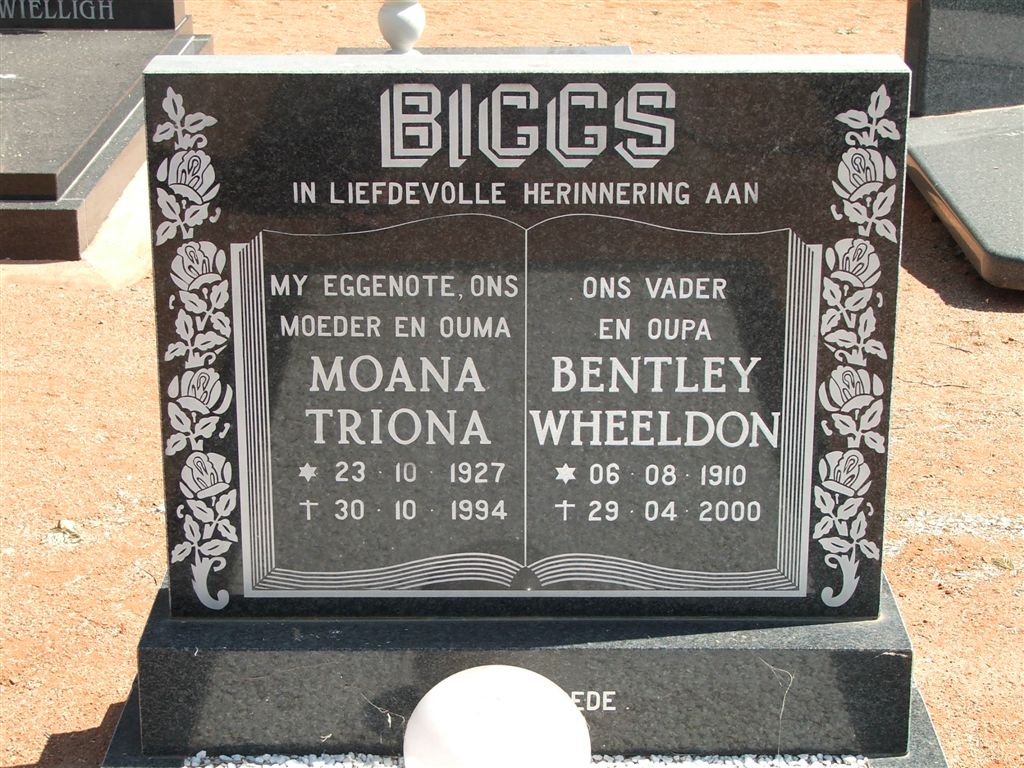 BIGGS Bentley Wheeldon 1910-2000 &amp; Mona Triona 1927-1994