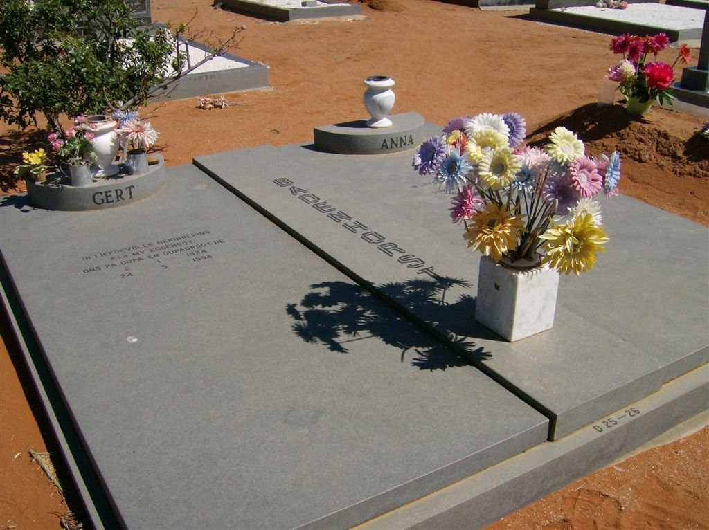 BADENHORST Gert 1924-1994 &amp; Anna 1926-