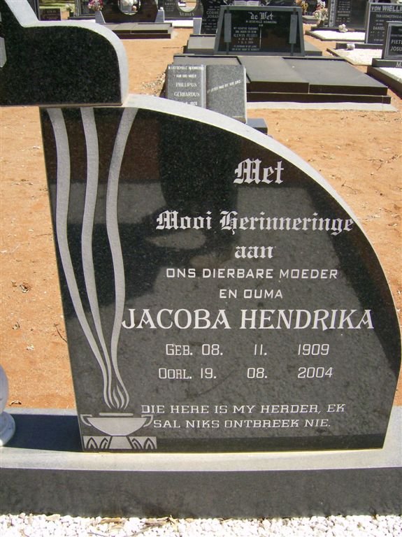 BRITS Jacoba Hendrika 1909-2004
