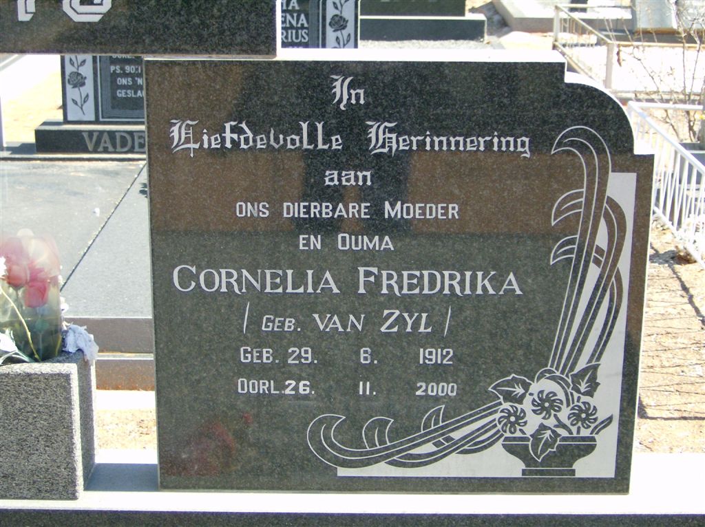 BUYS Cornelia Fredrika nee VAN ZYL 1912-2000
