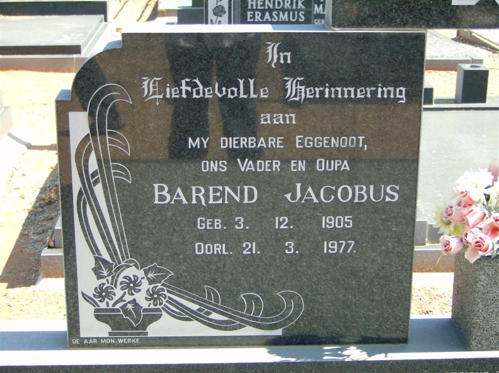 BUYS Barend Jacobus 1905-1977